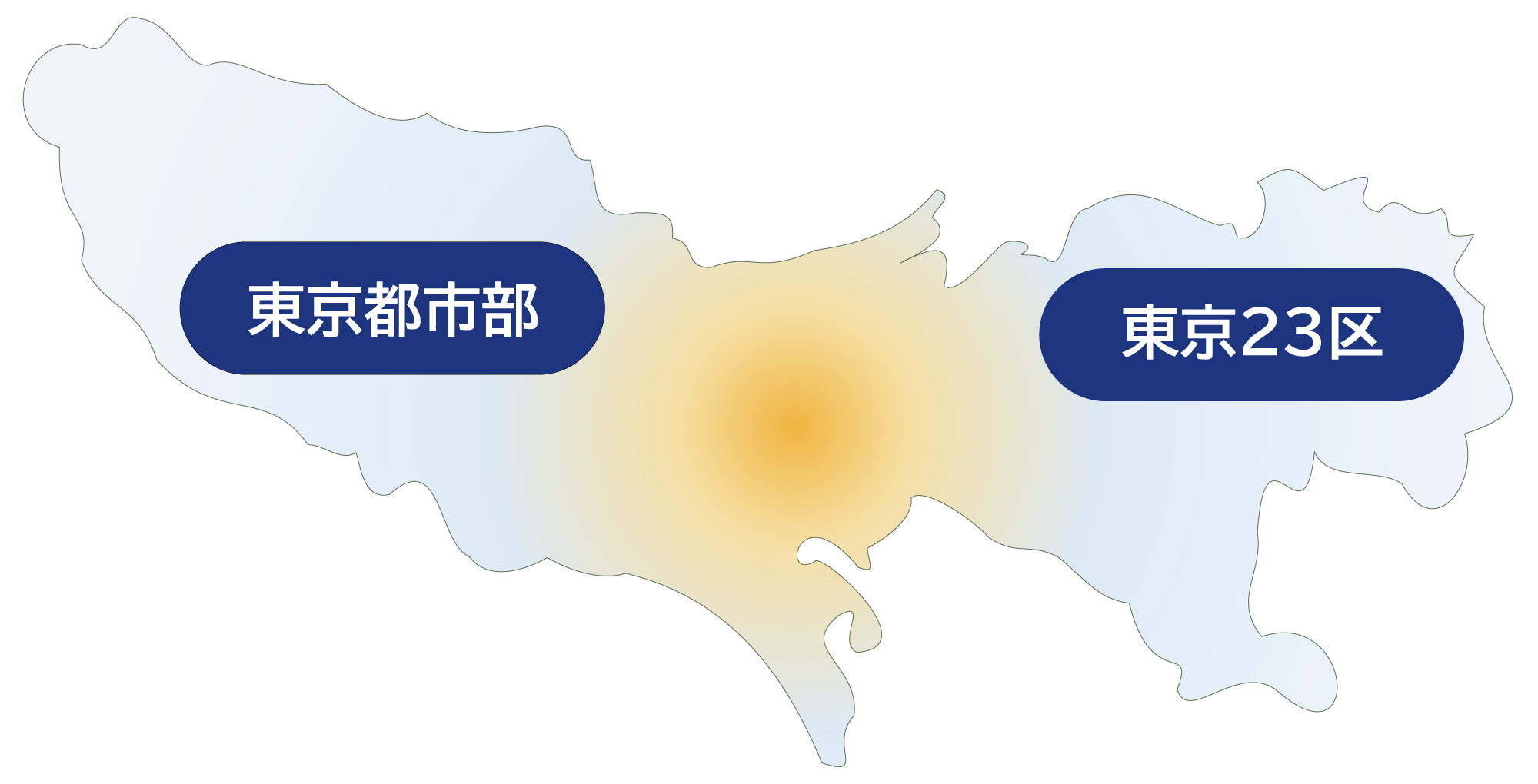 東京都全域対応エリアの地図